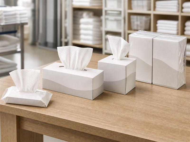 Facial Tissues for Hotels and Guestrooms