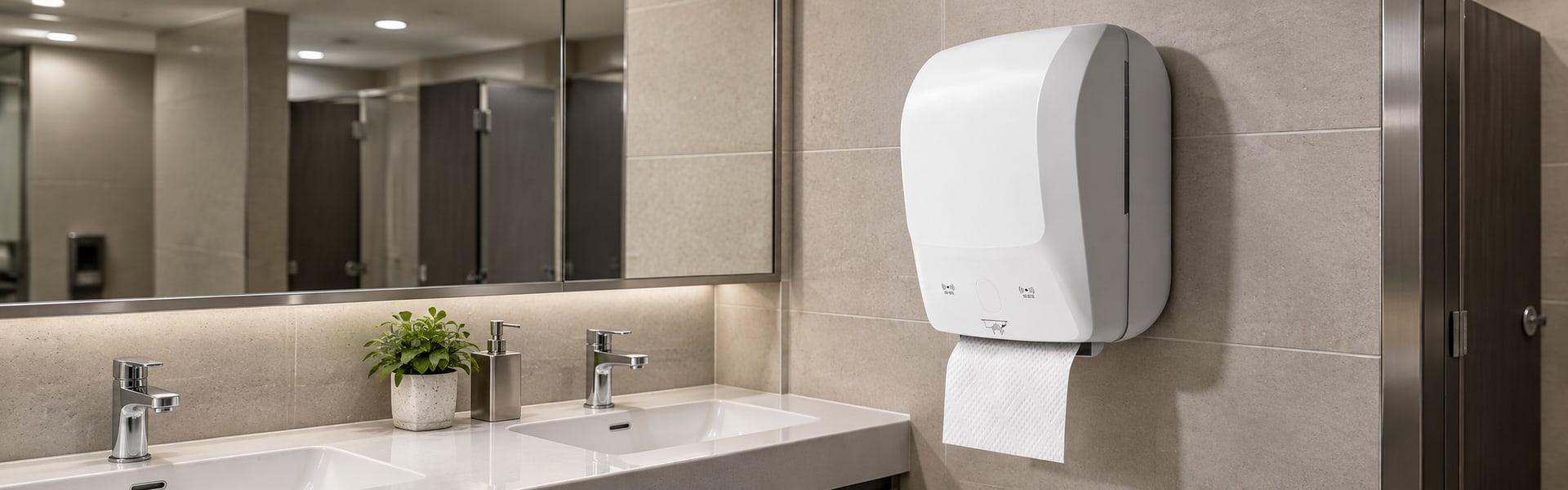 Match each washroom, dining, and hand-drying point with the right dispenser