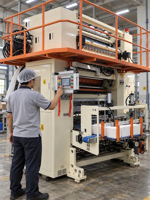 Automatic V-Fold Facial Tissue Production Line in Vietnam