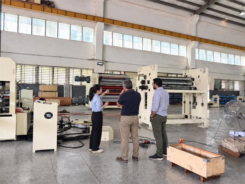 Customer Evaluates Hand Towel Converting and Packing Equipment