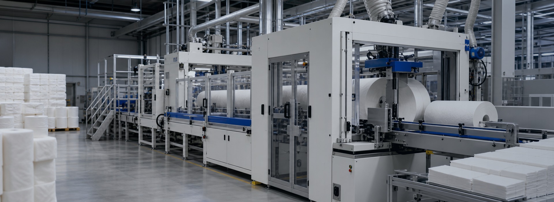 Match your tissue log saw to your production format and changeover needs